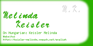 melinda keisler business card